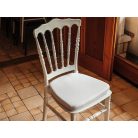 Chiavari székhez  tépőzáras fehér székpárna