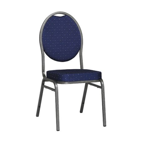 Herman N bankett szék antracit váz - kék mintás szövet 