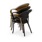 Marco kültéri szék - fekete színben