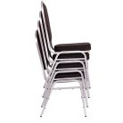 ST 390 bankett szék ezüst színű váz - fekete szövet