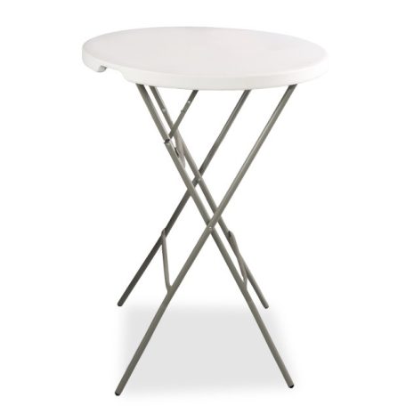 Kültéri összecsukható műanyag bankett asztal 80-as átmérővel, 110cm magas lábakkal (70110)